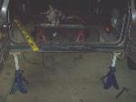 the rear end and rear frame half is removed