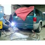 finishing the rollpan ..used S-10 box sides and the stock bumper cut down