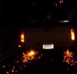 not much sparks cuz there mounted in front of the rear tire!!