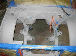Engine bay primered, upper firewall smoothed