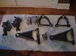 New upper and lower control arms and drop spindles from Steve at Cando Specialties.